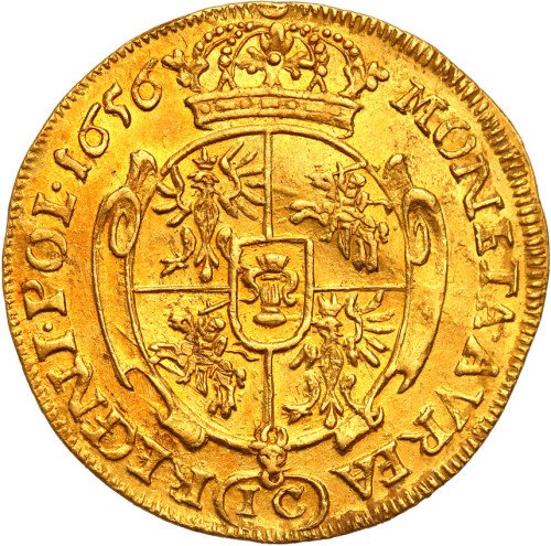 Jan II Kazimierz. 2 dukaty (dwudukat) 1656, Kraków NGC MS62 (MAX) - RZADKOŚĆ R8