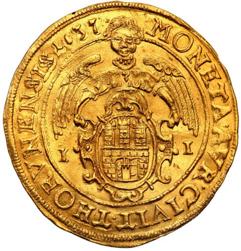 Władysław IV Waza. Dukat 1637, Toruń NGC MS61 (MAX) - RZADKOŚĆ R7