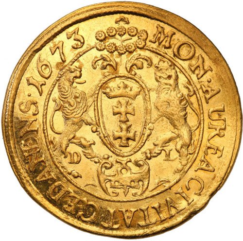 Michał Korybut Wiśniowiecki. Dukat 1673, Gdańsk NGC MS61 (MAX)