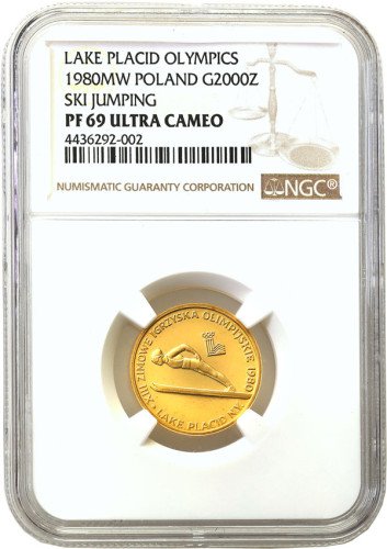 PRL. 2000 złotych 1980 XIII Zimowe Igrzyska Olimpijskie NGC PF69 ULTRA CAMEO (MAX)