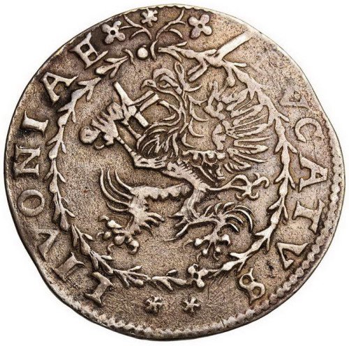 Zygmunt II August. Inflanty, 1 Marka 1573, Dahlholm
