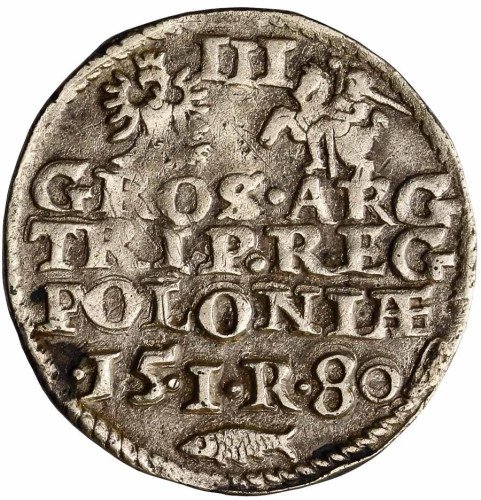 Stefan Batory. Trojak (3 grosze) 1580, Olkusz