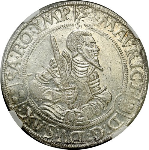 Saksonia, Maurycy (1547-1553). Talar 1551, Annaberg NGC MS60 - PIĘKNY