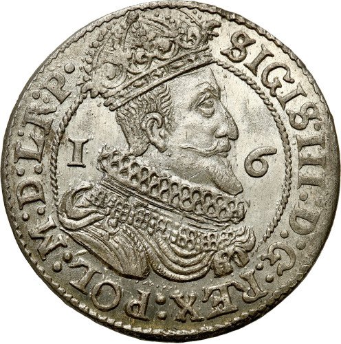 Zygmunt lll Waza. Ort (18 groszy) 1625, Gdańsk - WYŚMIENITY