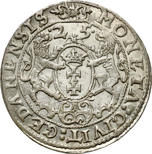 Zygmunt lll Waza. Ort (18 groszy) 1625, Gdańsk - WYŚMIENITY