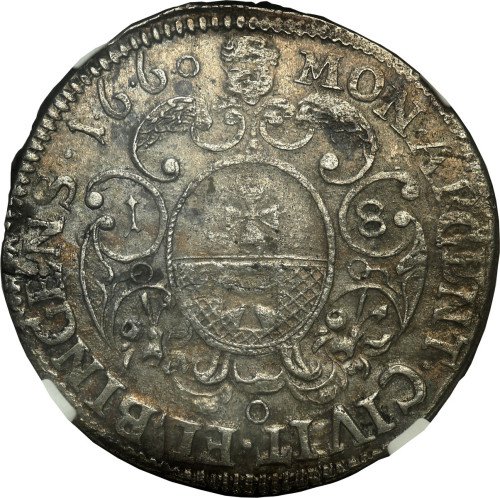 Jan ll Kazimierz. Ort (18 groszy) 1660, Elbląg NGC UNC - RZADKOŚĆ R3