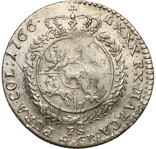 Stanisław August Poniatowski. Złotówka (4 grosze) 1766 FS FS, Warszawa
