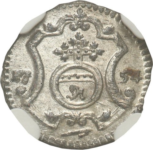 August III Sas. Halerz 1754 FWoF, Drezno NGC MS65 (MAX)