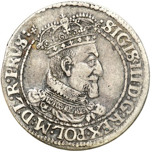 Zygmunt III Waza. Ort (18 groszy) 1619, Gdańsk - RZADSZY ROCZNIK