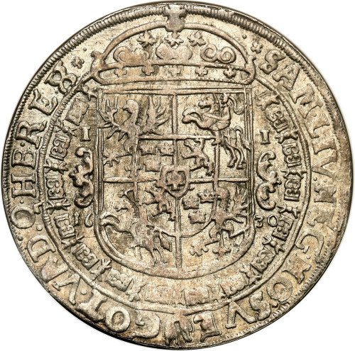 Zygmunt III Waza. Talar 1630, Bydgoszcz NGC AU50 - ŁADNY - RZADKÓŚĆ R6
