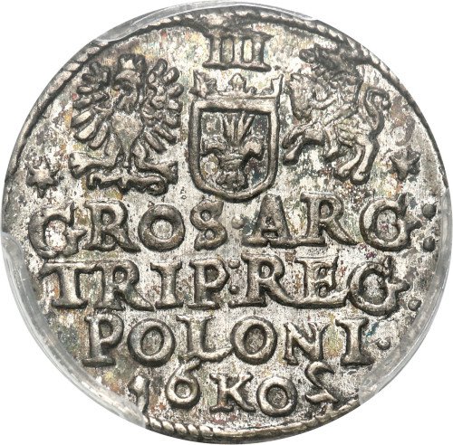 Zygmunt III Waza. Trojak (3 grosze) 1602, Kraków PCGS MS63 (MAX) - PIĘKNY
