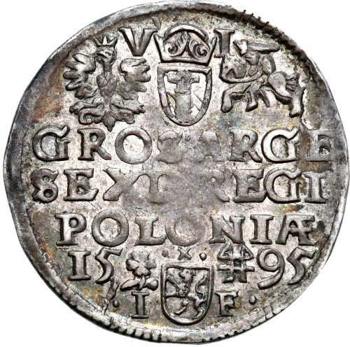 Zygmunt III Waza. Szóstak (6 groszy) 1595, Wschowa - RZADKOŚĆ