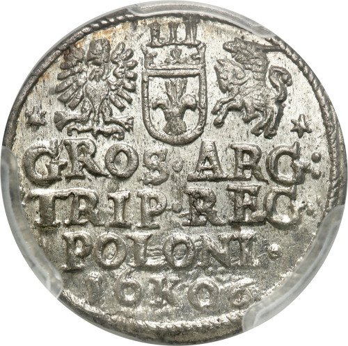 Zygmunt III Waza. Trojak (3 grosze) 1606, Kraków PCGS MS63 (MAX) - WYŚMIENITY
