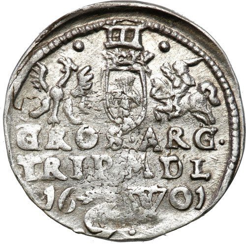 Zygmunt III Waza. Trojak (3 grosze) 1601, Wilno - RZADKOŚĆ R4