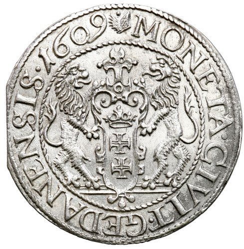 Zygmunt III Waza. Ort (18 groszy) 1609, Gdańsk - RZADKI ROCZNIK - PIĘKNY