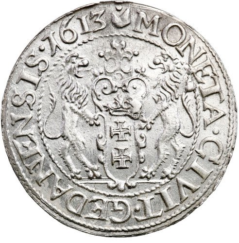 Zygmunt III Waza. Ort (18 groszy) 1613, Gdańsk - RZADKI ROCZNIK - WYŚMIENITY