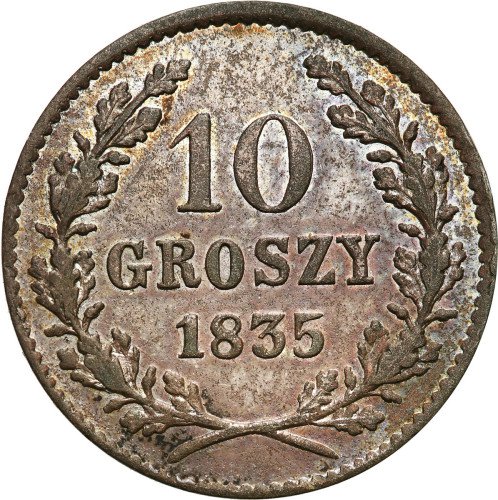 Wolne Miasto Kraków. 10 groszy 1835, Wiedeń - PIĘKNE
