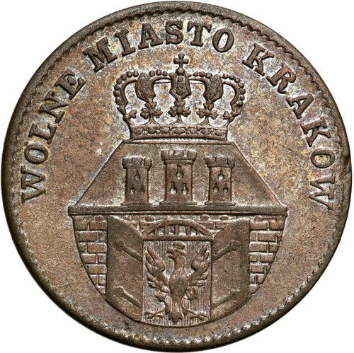 Wolne Miasto Kraków. 10 groszy 1835, Wiedeń - PIĘKNE