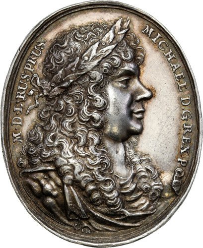 Michał Korybut Wiśniowiecki, Medal koronacyjny owalny 1669 - PIĘKNY I BARDZO RZADKI