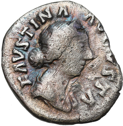Cesarstwo Rzymskie, Denar, Faustyna Młodsza, córka Antonina Piusa i żona Marka Aureliusza 145 – 176 n. e., Rzym – RZADSZY