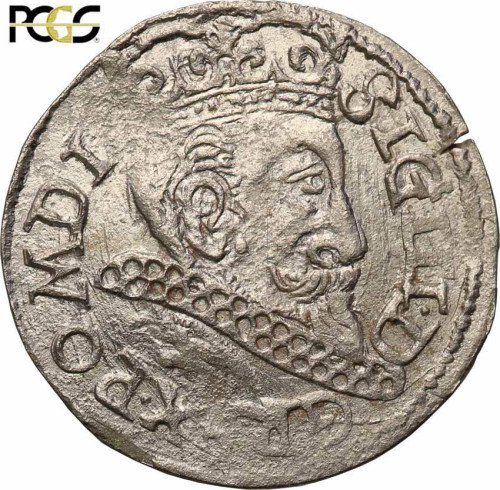 Zygmunt lll Waza. Trojak (3 grosze) 1599, Bydgoszcz PCGS MS63 (MAX) NIENOTOWANY