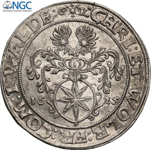 Niemcy. Waldeck, talar 1625, Wildungen NGC MS62 (MAX)